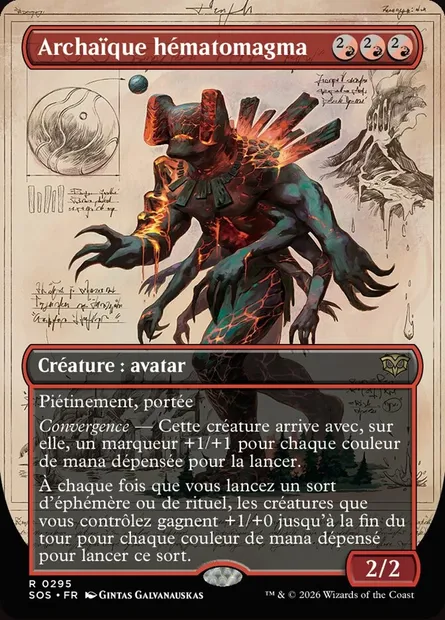 Archaïque hématomagma, carte Magic SOS 295 — extension Secrets of Strixhaven
