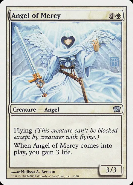 Ange de miséricorde, carte Magic 9ED 1 — extension Neuvième Edition