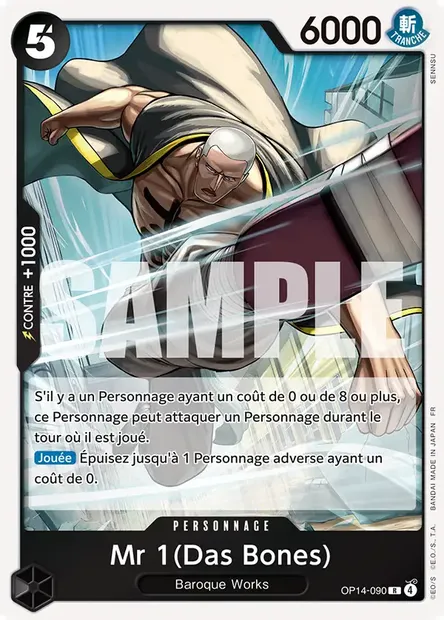 Mr 1(Das Bones), carte One Piece OP14-090 — extension LES SEPT DE LA MER D'AZUR