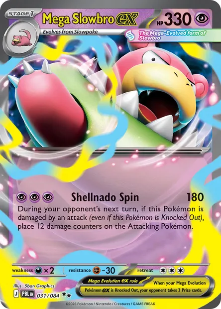 Mega Slowbro ex, Pokémon card PBL 031 — Pitch Black set
