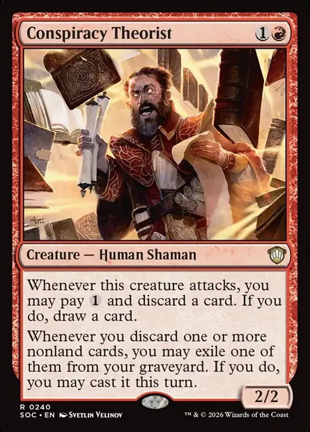 Conspiracy Theorist, Magic card SOC 240 — Secrets of Strixhaven Commander set