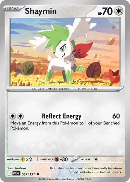 Shaymin, Pokémon card PRE 087 — Prismatic Evolutions set