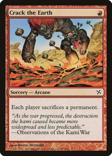Broyer la terre, carte Magic BOK 98 — extension Traîtres de Kamigawa