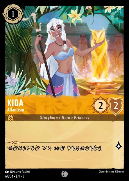 Kida - Atlantean, Disney Lorcana card CH3-006 — Into the Inklands set