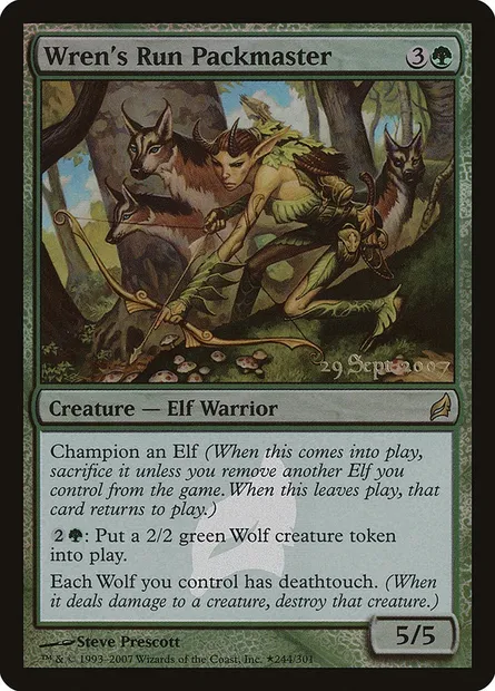 Wren's Run Packmaster, Magic card PLRW 244★ — Lorwyn Promos set