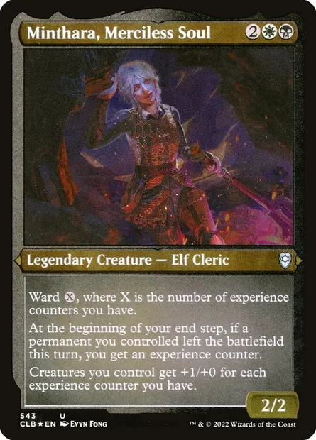Minthara, âme impitoyable, carte Magic CLB 543 — extension Commander Légendes : la bataille de la Porte de Baldur