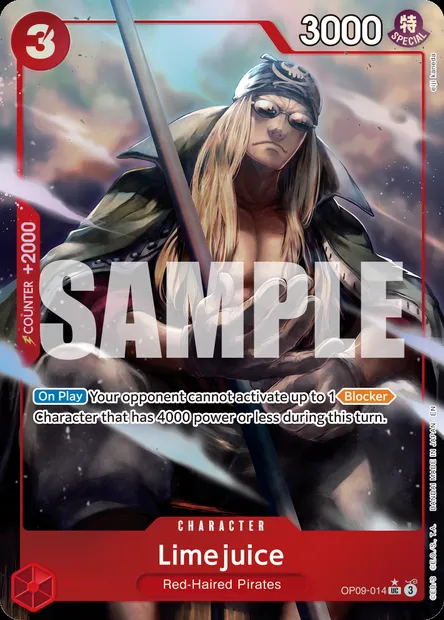 Limejuice, One Piece card OP09-014 — EMPERORS IN THE NEW WORLD set