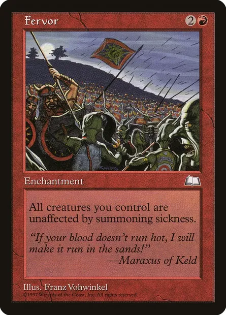 Fervor, Magic card WTH 99 — Weatherlight set