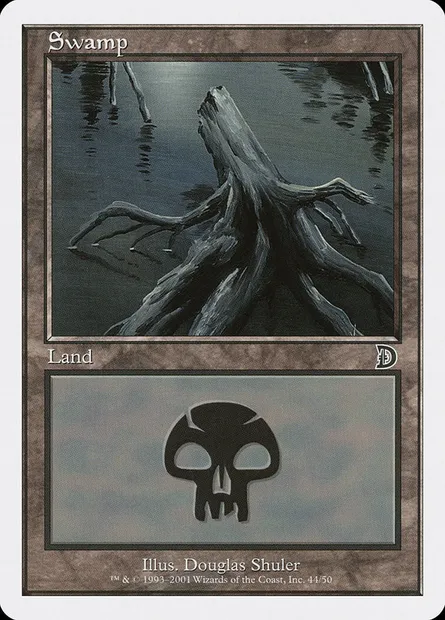 Swamp, Magic card DKM 44 — Deckmasters set
