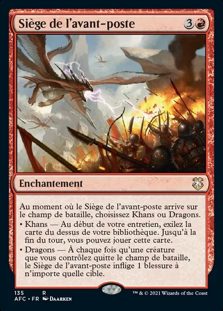 Siège de l'avant-poste, carte Magic AFC 135 — extension Forgotten Realms Commander