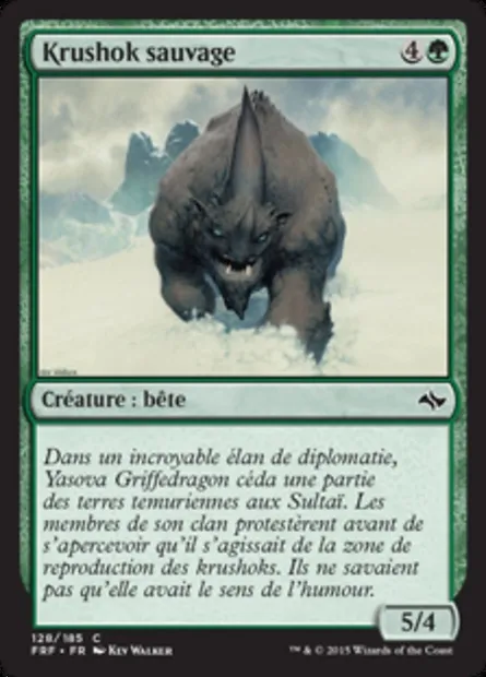 Krushok sauvage, carte Magic FRF 128 — extension Destin reforgé