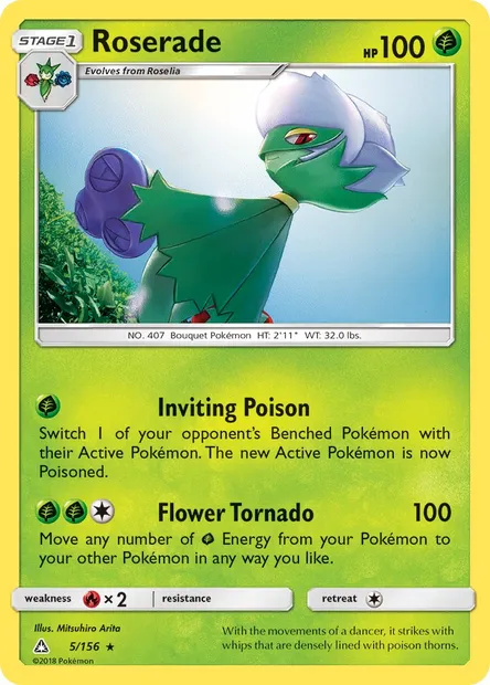 Roserade, Pokémon card UPR 5 — Ultra Prism set