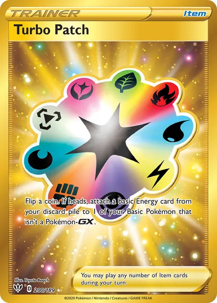Turbo Patch, Pokémon card DAA 200 — Darkness Ablaze set
