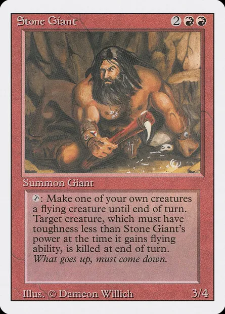Géant de pierre, carte Magic 3ED 179 — extension Revised Edition