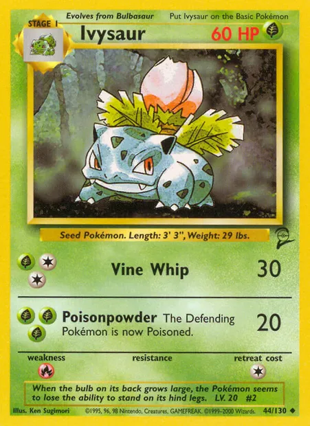 Herbizarre, carte Pokémon B2 44 — extension Base Set 2
