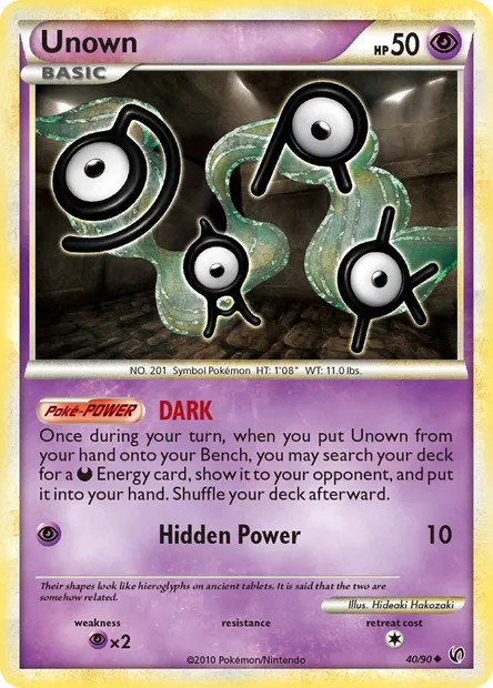 Unown, Pokémon card UD 40 — Undaunted set