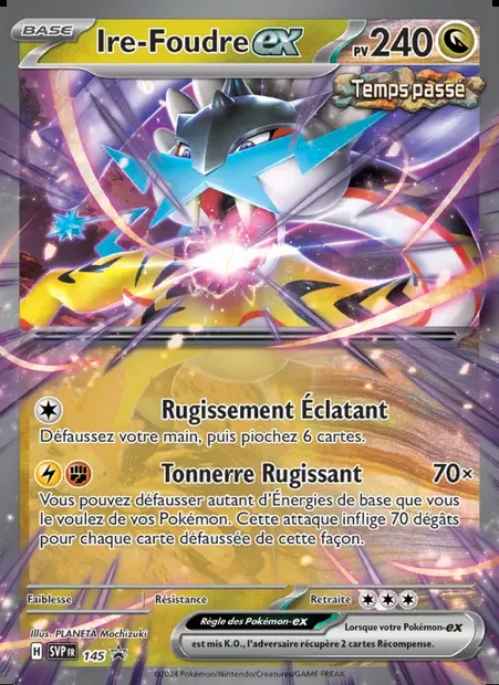 Ire-Foudre-ex, carte Pokémon PR-SV 145 — extension SVP Black Star Promos