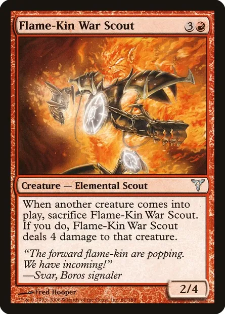Flame-Kin War Scout, Magic card DIS 61 — Dissension set