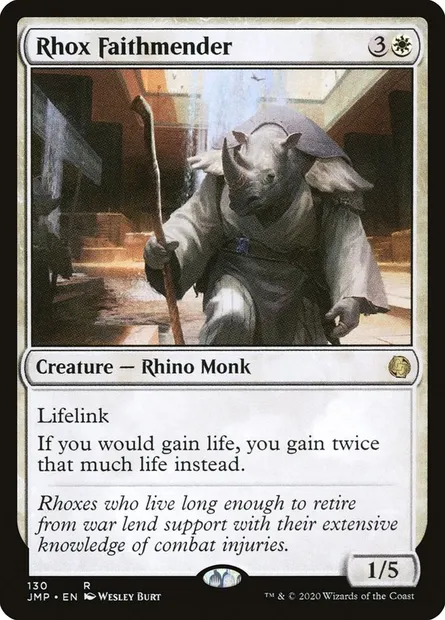 Rhox Faithmender, Magic card JMP 130 — Jumpstart set