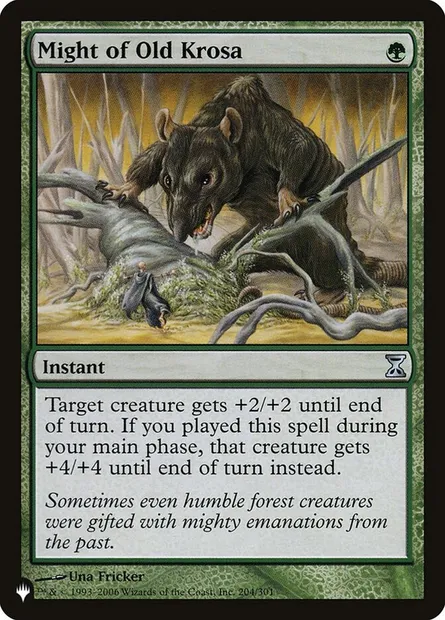 Might of Old Krosa, Magic card PLST TSP-204 — The List set