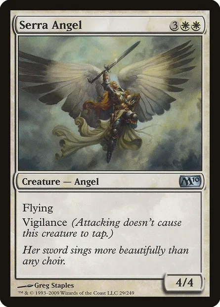 Serra Angel, Magic card M10 29 — Magic 2010 set