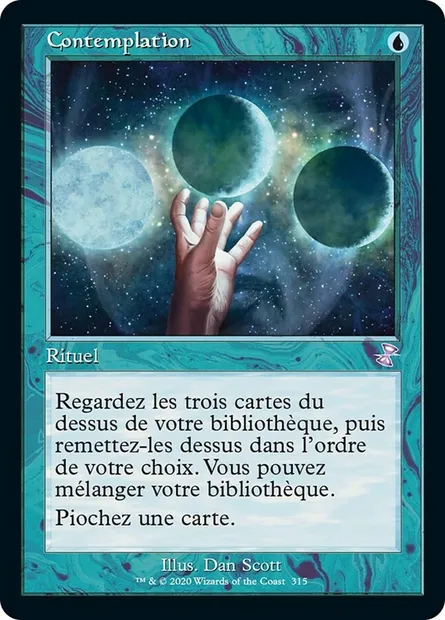 Contemplation, carte Magic TSR 315 — extension Spirale Temporelle Remastered