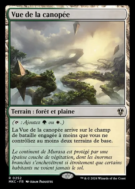 Vue de la canopée, carte Magic MKC 252 — extension Murders at Karlov Manor Commander