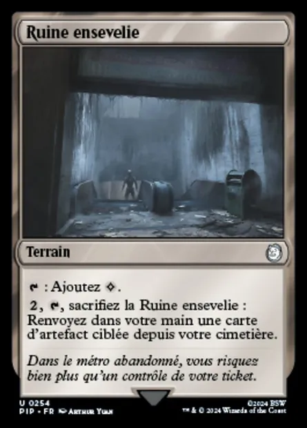 Ruine ensevelie, carte Magic PIP 254 — extension Fallout