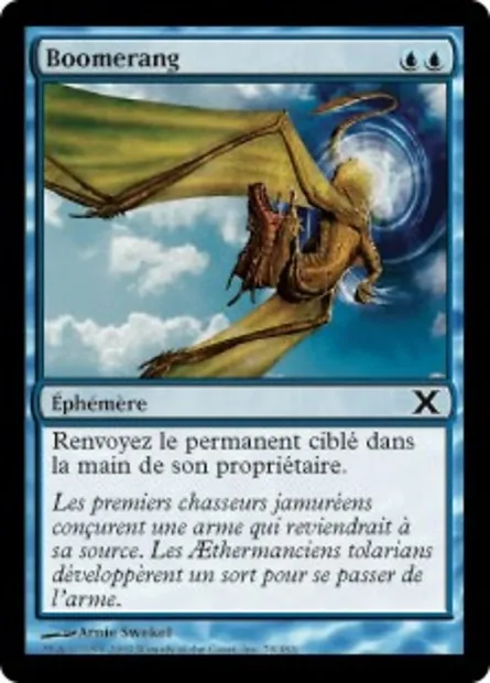 Boomerang, carte Magic 10E 70 — extension Dixième édition