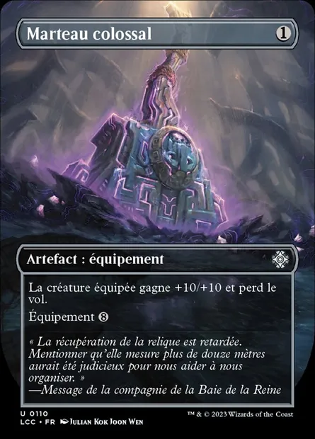 Marteau colossal, carte Magic LCC 110 — extension The Lost Caverns of Ixalan Commander