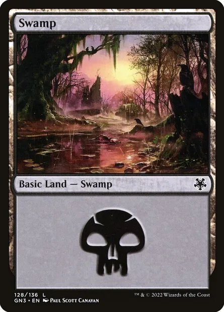 Swamp, Magic card GN3 128 — Game Night: Free-for-All set