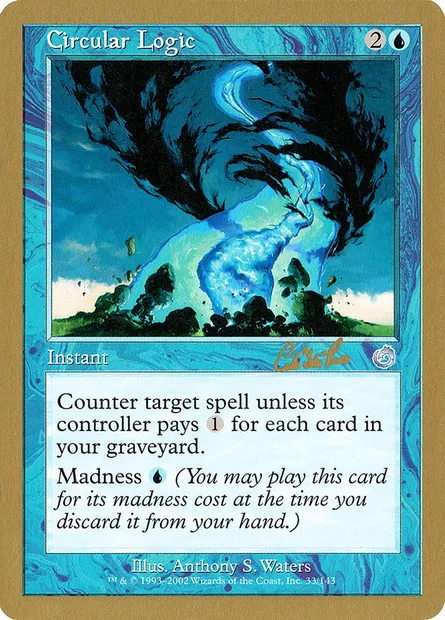 Logique circulaire, carte Magic WC02 cr33 — extension World Championship Decks 2002