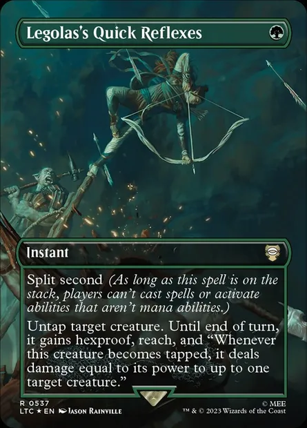 Legolas's Quick Reflexes, carte Magic LTC 537 — extension Tales of Middle-earth Commander