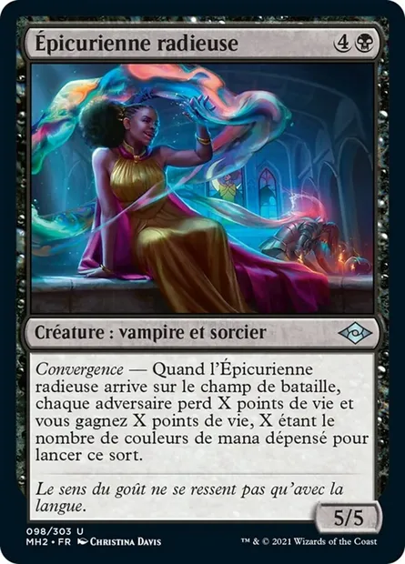 Épicurienne radieuse, carte Magic MH2 98 — extension Horizons du Modern 2