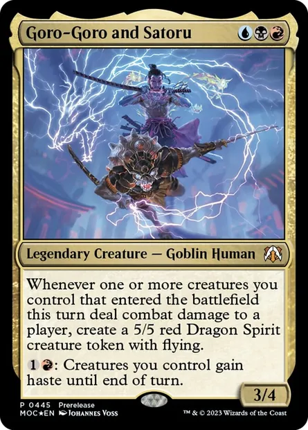 Goro-Goro and Satoru, Magic card MOC 445 — March of the Machine Commander set