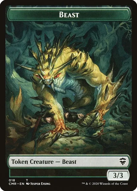 Beast, carte Magic TCMR 18 — extension Commander Legends Tokens