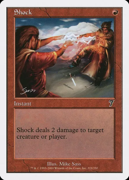 Shock, Magic card 7ED 219 — Seventh Edition set