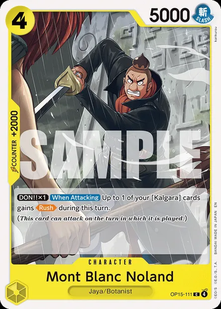 Mont Blanc Noland, One Piece card OP15-111 — ADVENTURE ON KAMI’S ISLAND set