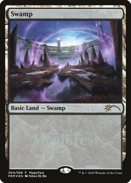 Swamp, Magic card PF20 4 — MagicFest 2020 set
