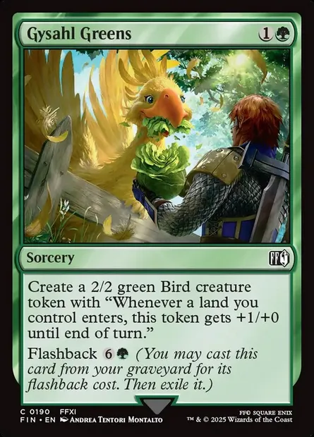 Gysahl Greens, Magic card FIN 190 — Final Fantasy set