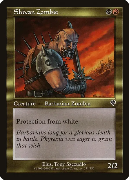 Shivan Zombie, Magic card INV 271 — Invasion set
