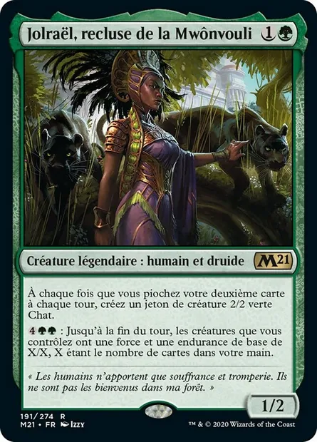 Jolraël, recluse de la Mwônvouli, carte Magic M21 191 — extension Core Set 2021