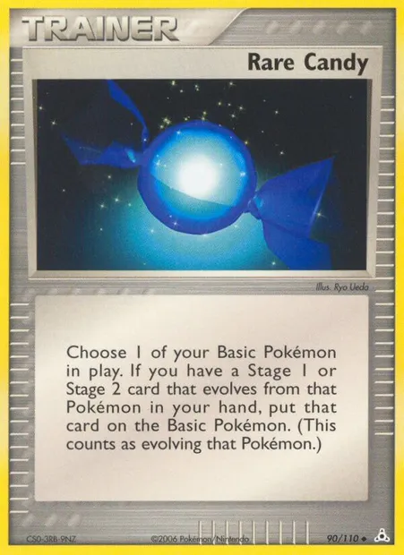 Rare Candy, Pokémon card HP 90 — Holon Phantoms set