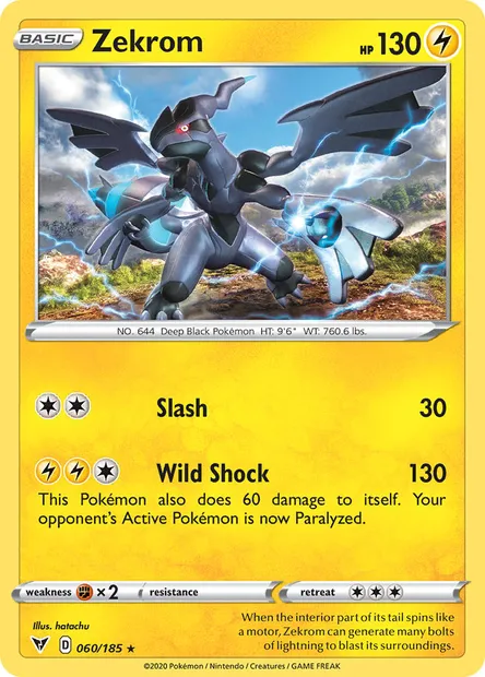 Zekrom, Pokémon card VIV 60 — Vivid Voltage set