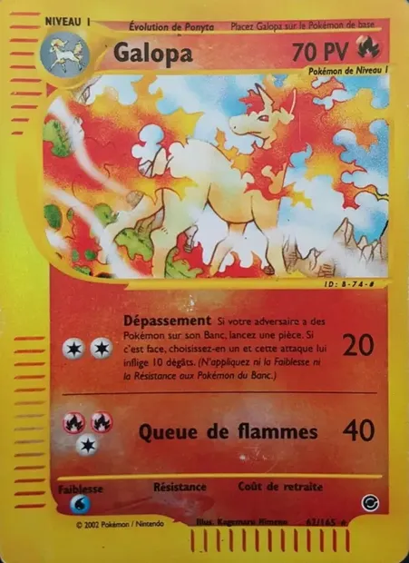 Galopa, carte Pokémon EX 62 — extension Expedition