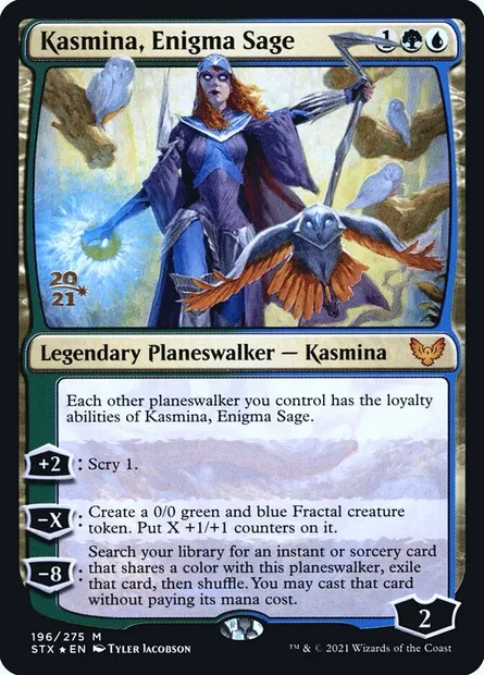 Kasmina, Enigma Sage, Magic card PSTX 196s — Strixhaven: School of Mages Promos set