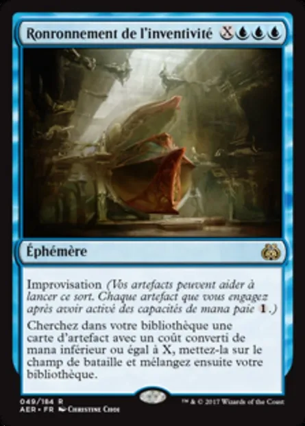 Ronronnement de l'inventivité, carte Magic AER 49 — extension La révolte éthérique