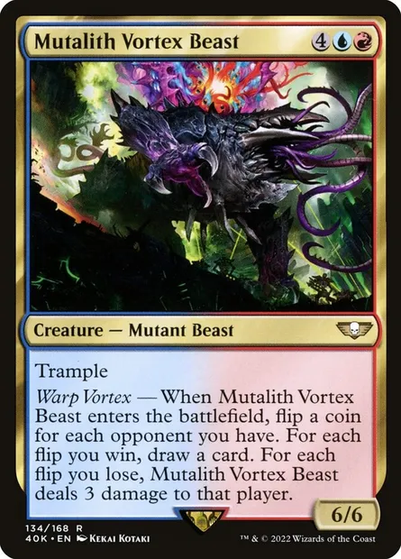 Mutalith Vortex Beast, Magic card 40K 134 — Warhammer 40,000 Commander set
