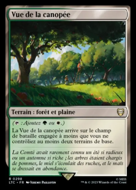 Vue de la canopée, carte Magic LTC 298 — extension Tales of Middle-earth Commander