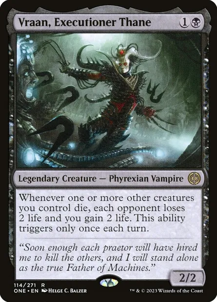 Vraan, Executioner Thane, Magic card ONE 114 — Phyrexia: All Will Be One set